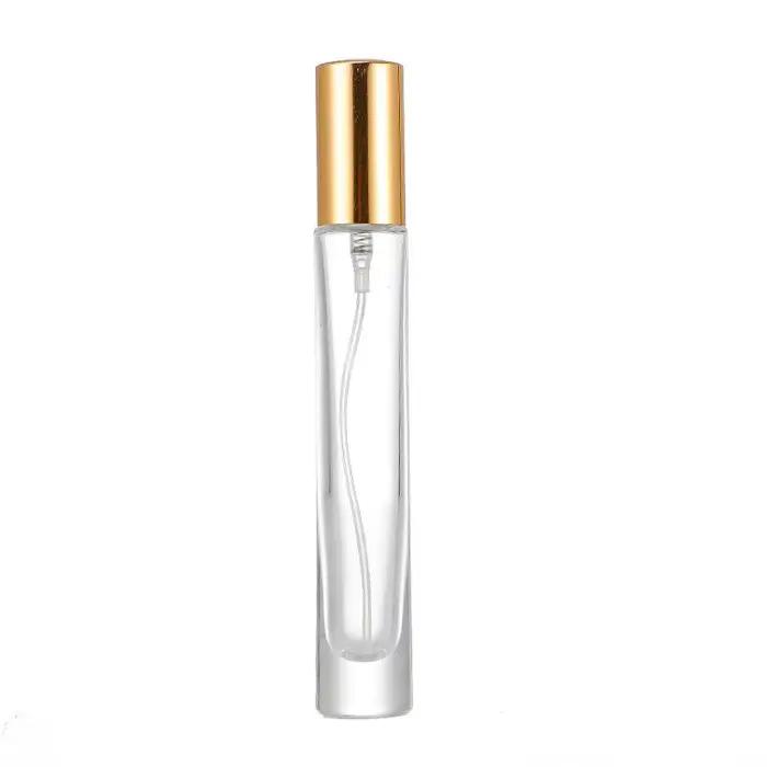 Flacons de parfum vides en verre de 10 ml, flacons ronds épais transparents, rechargeables pour la préparation de mélanges d'huiles essentielles DIY