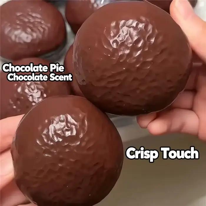 Bloc de tarte au chocolat, jouet anti-stress croustillant, ASMR, son croustillant, à presser, anti-stress, boule sensorielle apaisante pour adultes, cadeau de relaxation