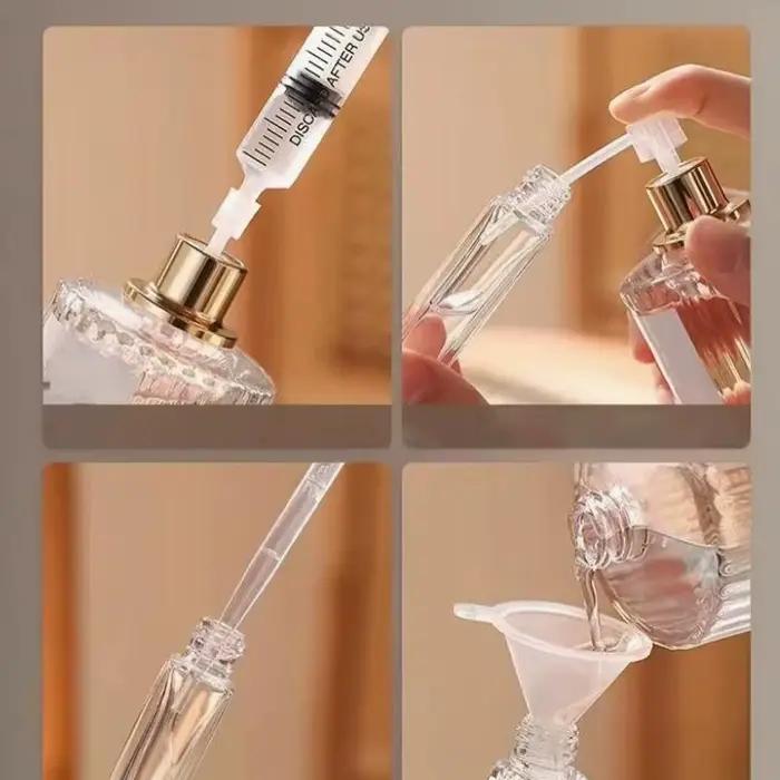 Kit d'outils de remplissage d'échantillons de parfum 4/8/10/20 pièces, comprenant seringue, extracteur, entonnoir et compte-gouttes, étanche, pour la création de parfums DIY et l'utilisation en voyage