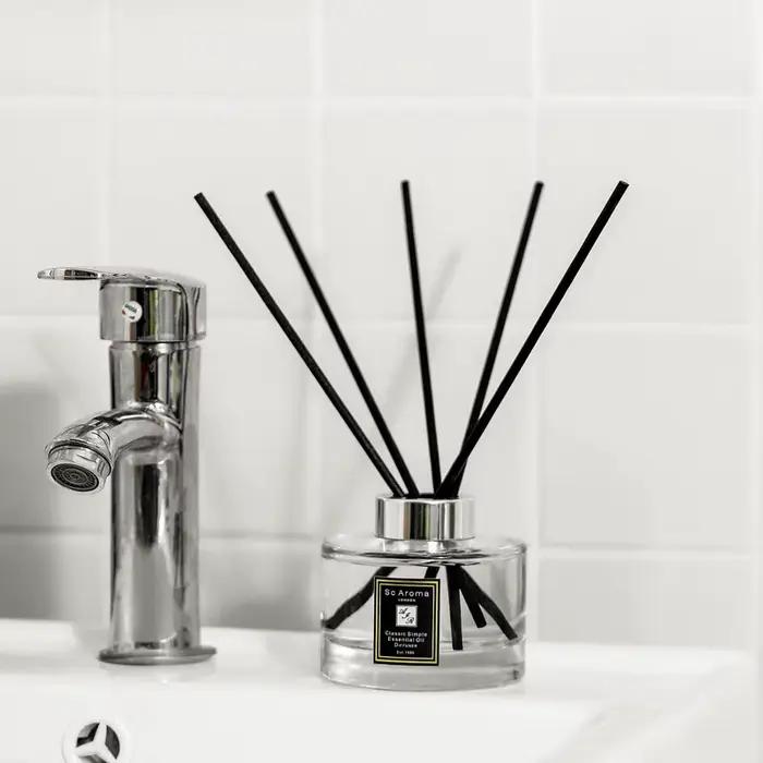 Diffuseur de parfum aromatique sans feu pour chambre à coucher, parfum de maison, parfum de basilic de citron vert, aromathérapie, décoration française, 120ml