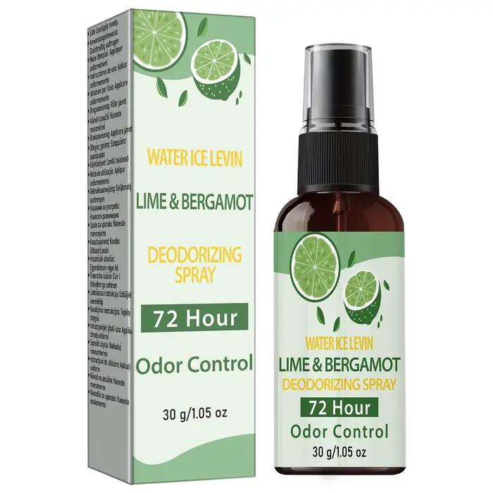 Water Ice Levin Spray Déodorant 30g Parfum Citron Vert Bergamote Collagène Acide Hyaluronique Spray 