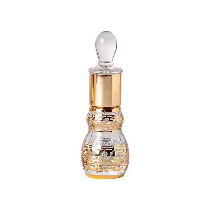 Flacon à bille doré en forme de gourde de 12 ml, flacon rechargeable pour huile de parfum, idéal pour l'aromathérapie et les projets de bricolage.