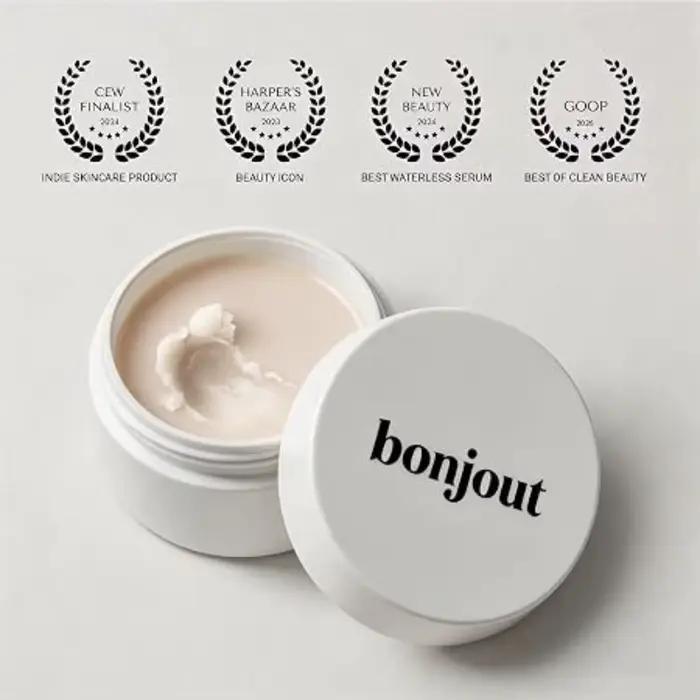 Le Balm, sérum solide de Bonjout Beauty, 30 g, sans parfum, baume réparateur, baume hydratant en profondeur, baume apaisant pour le visage, pour les peaux dont la barrière cutanée est endommagée.