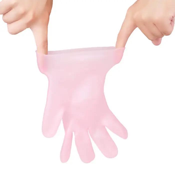 Gants réutilisables en silicone pour les mains craquelées, hydratants, en gel, imperméables, pour SPA, 1 paire