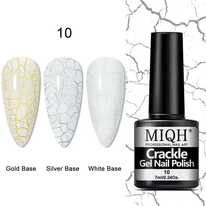 Gel de vernis à ongles craquelé, 7 ml/0,24 oz - Hypoallergénique, sans acétone, séchage par soufflag
