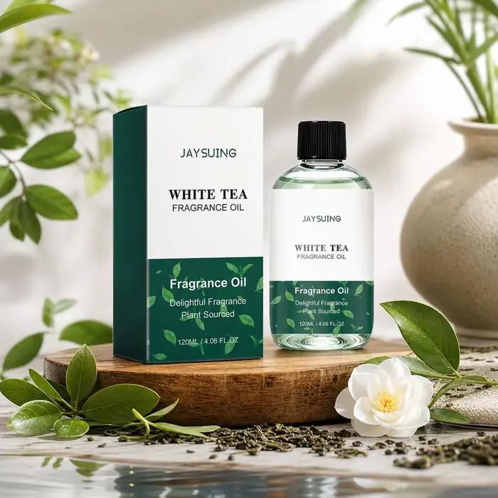 Huile d'aromathérapie au thé blanc, parfum frais et pur pour la maison, idéal pour diffuseur, armoire, tiroir, chambre, bureau, parfum longue durée