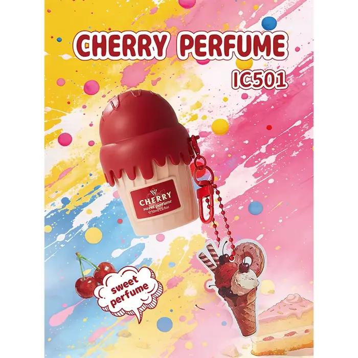 Parfum Corporel en Spray 50ml en Forme de Croissant Glacé, Parfum Cerise, Fraise et Chocolat, Pendentif Délicat et Mignon, Dubaï Arabie