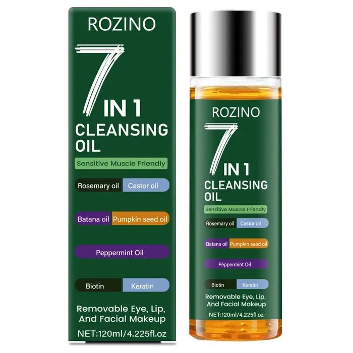 Huile démaquillante rapide 7-en-1 de grande capacité 120 ml : facile à émulsionner, douce et non irr