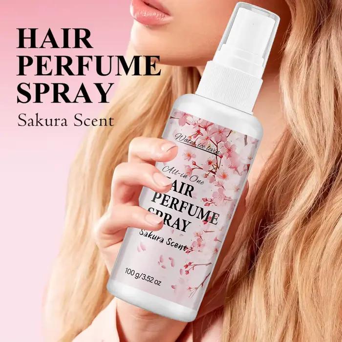 Spray Parfumé pour Cheveux Water Ice Levin Sakura Scent 100g, Collagène, Venin d'Abeille, Anti-Frisottis, Brume Capillaire Parfumée Lissante