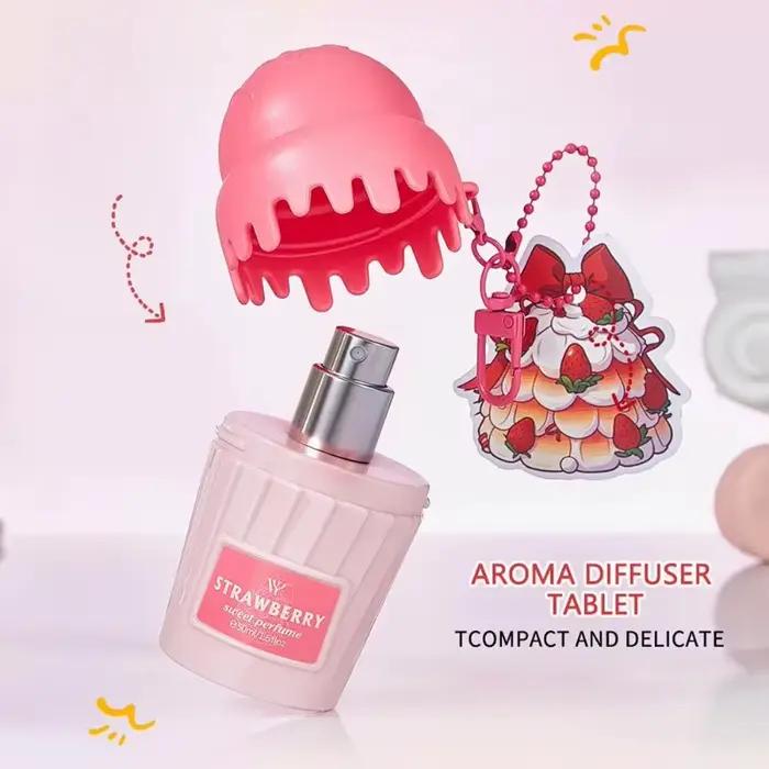 Eau de toilette gourmet en forme de glace, Dubaï, Arabie, 50 ml, parfum cerise, fraise, chocolat, pendentif mignon et délicat, parfum pour le corps