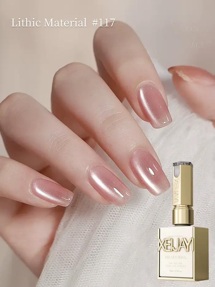 1/6 pièces Nail Art Super brillant rose Satin oeil de chat Gel pour ongles magnétique brillant brill