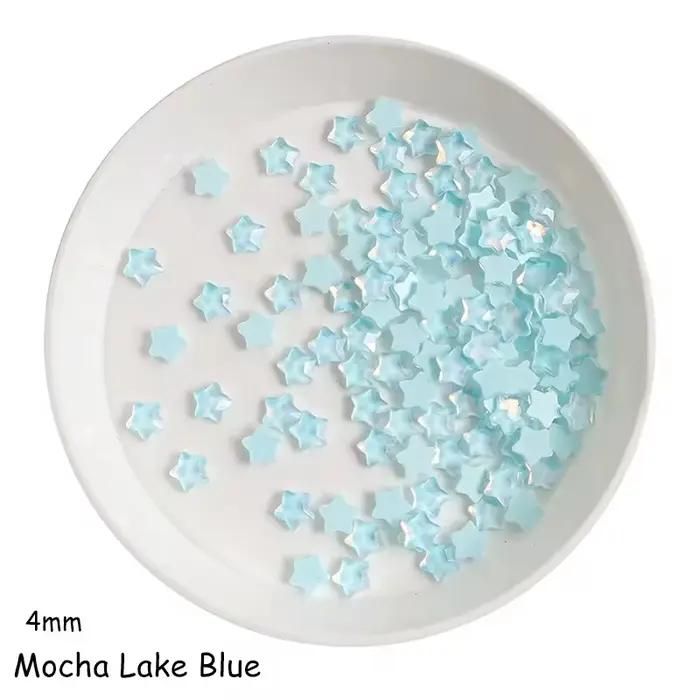 100 pièces mignon Mini moka couleur étoile 4MM dos plat verre cristal Nail Art strass bricolage manu
