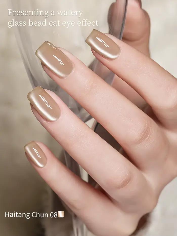1/6 pièces Nail Art Super brillant rose Satin oeil de chat Gel pour ongles magnétique brillant brill
