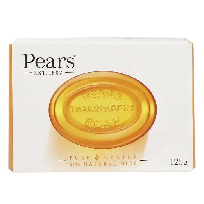125g poires ambre Transparent pour peau propre et saine, nettoyage doux, hydratant, huile essentiell