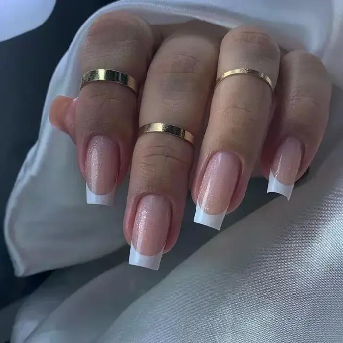 Faux ongles jaunes simples, 24 pièces, cercueil court, Art artificiel avec Design français, portable