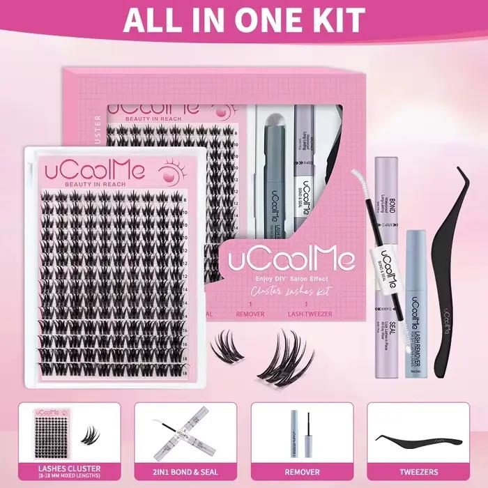 UCoolMe cils fée floraison Manga cils grappes Kit C Curl bricolage longue durée étanche Extension de