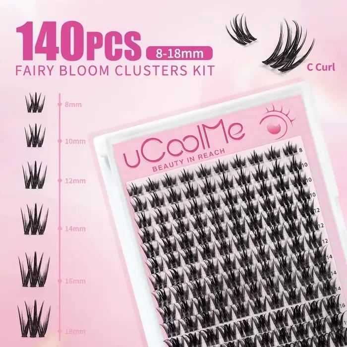 UCoolMe cils fée floraison Manga cils grappes Kit C Curl bricolage longue durée étanche Extension de