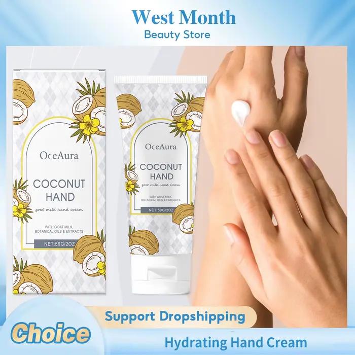 Crème hydratante pour les mains à la noix de coco