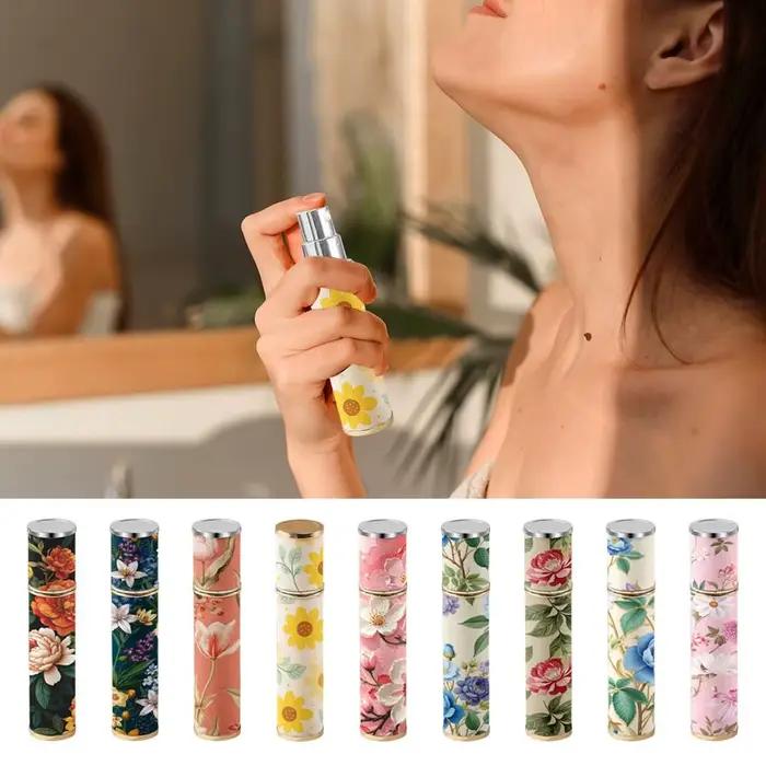 Bouteille de parfum portable en cuir PU 10ml avec système anti-fuite pour femme occasions spéciales rechargeable élégante à offrir