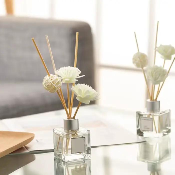 9 bâtonnets diffuseurs de parfum en rotin artificiel, recharge pour diffuseur d'arômes, bricolage floral