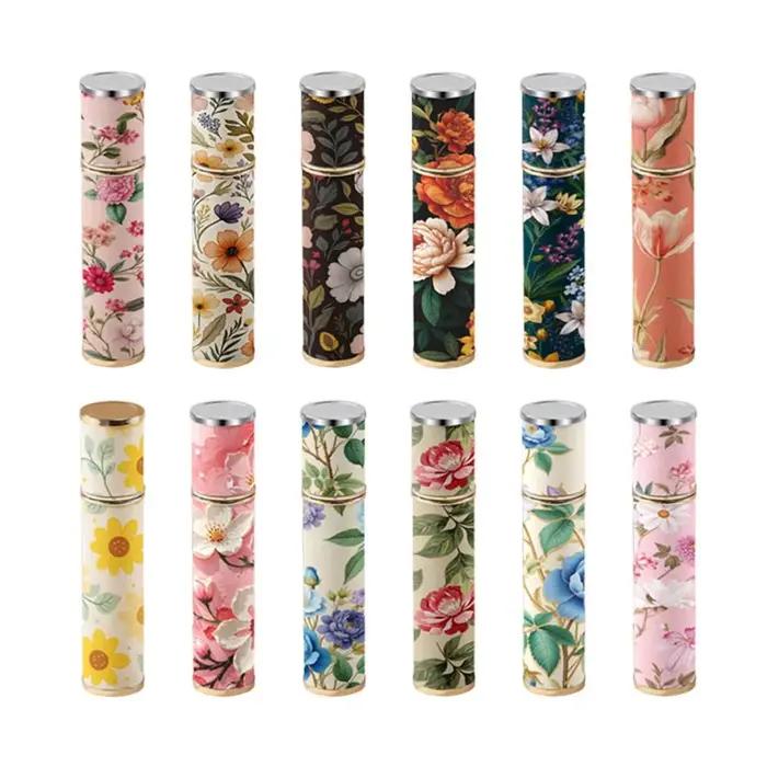 Bouteille de parfum portable en cuir PU 10ml avec système anti-fuite pour femme occasions spéciales rechargeable élégante à offrir