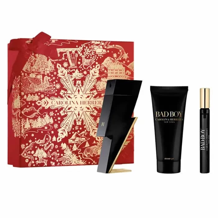 Carolina Herrera Bad Boy Eau De Toilette Vaporisateur 100ml Coffret 3 Produits