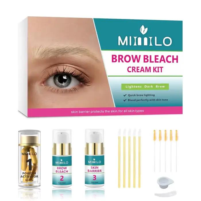 Kit de décoloration des sourcils, 5 applications, facile à utiliser, kit de blanchiment des sourcils