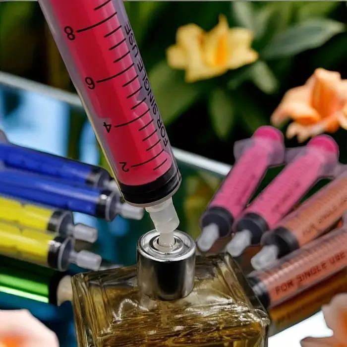 Seringue à pointe de parfum colorée