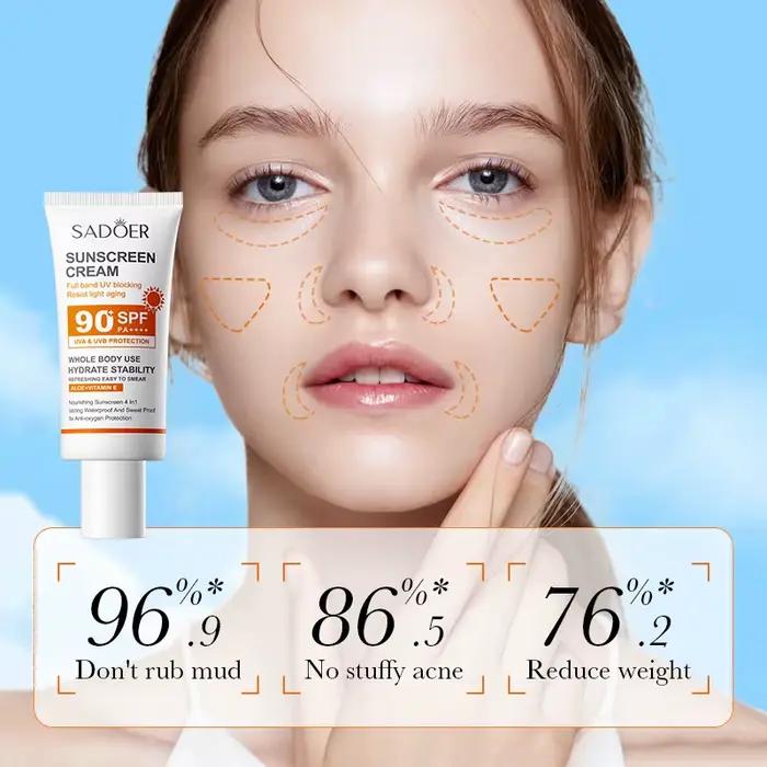 Crème solaire visage et corps Sadoerspf90+