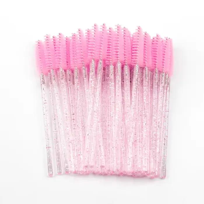 Nouveau 5/25/50 pièces en gros cristal cils brosse applicateur