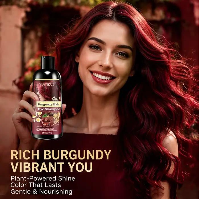Shampoo colorant capillaire Bourgogne 4 en 1