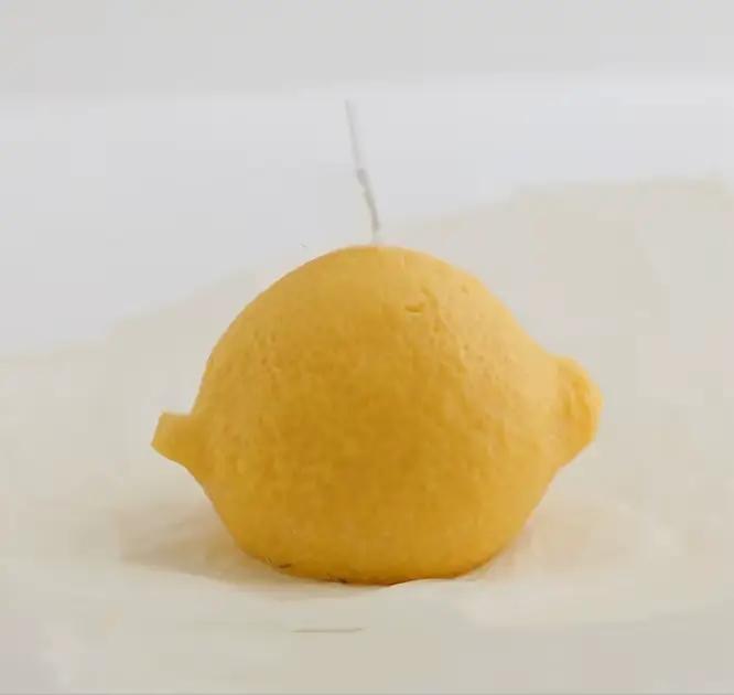1 bougie parfumée au citron, en cire de soja faite à la main, adaptée à la décoration de la maison,