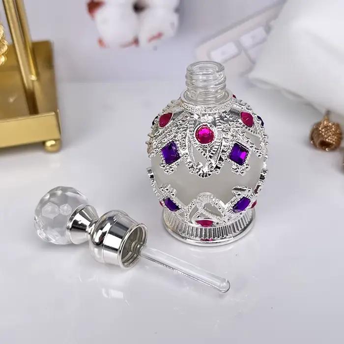 Bouteille de parfum à fente pour tous les jours, huile essentielle, style africain, stockage arabe, spécial Dubaï, salon de beauté, alliage, nouveau, 15ml, 2025