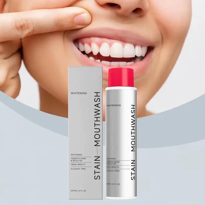 Bain de bouche rafraîchissant blanchissant les dents, élimine les mauvaises odeurs, haleine fraîche, protège les gencives, soin dentaire, hygiène bucco-dentaire