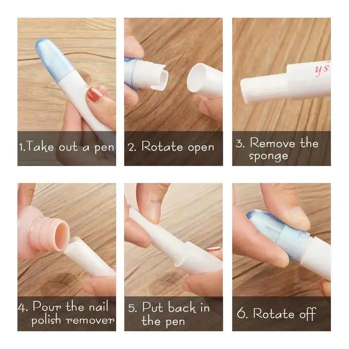  Stylo Dissolvant Doux Sans Alcool pour Vernis à Ongles – Dissolvant Rapide pour Faux Ongles et Gel – Correcteur pour Ongles Inadaptés