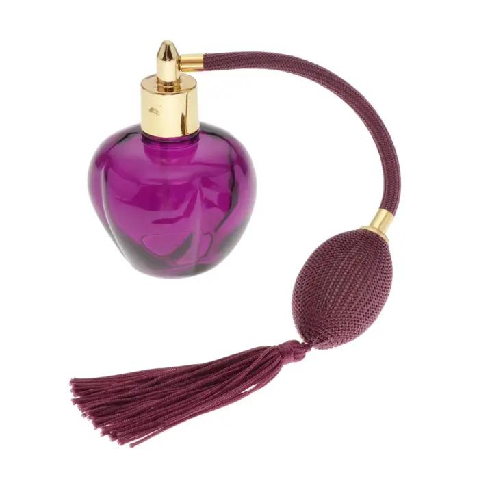 Bouteille de parfum vide en verre de 100ml, avec longue ampoule, atomiseur en Spray à pampilles, réu