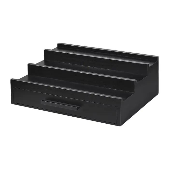 Organisateur de parfum, support de parfum, présentoir à 3 niveaux, étagère de parfum en bois avec ti