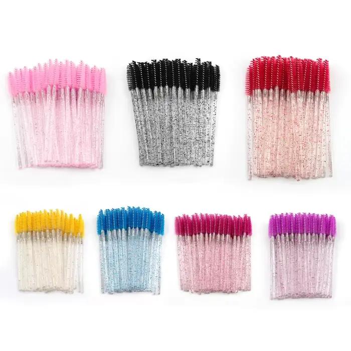 Nouveau 5/25/50 pièces en gros cristal cils brosse applicateur