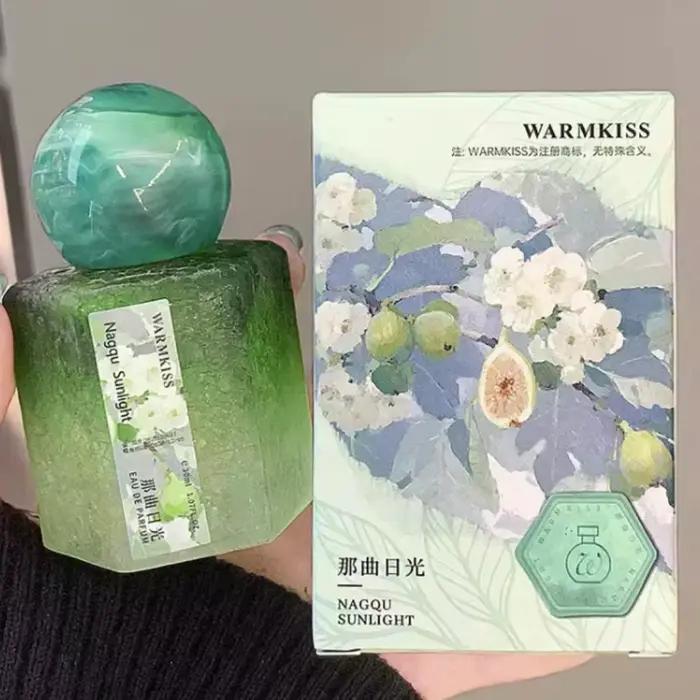 Parfum léger et durable à la figue verte fraîche pour femmes et hommes, senteur boisée de bois de santal crémeux, idéal pour une utilisation quotidienne au bureau.