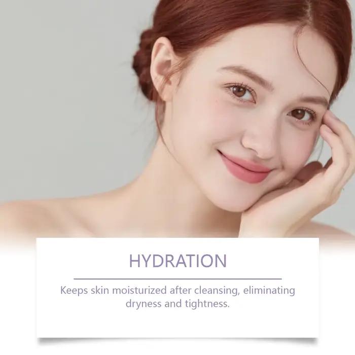 Nettoyant pour le visage au curcuma et à la vitamine C, hydratant rafraîchissant pour une peau douce et lisse, purificateur éclaircissant