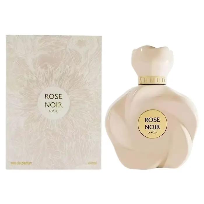 Parfum Rose Noir d'Ahmed Al Maghribi pour femmes, 75 ml, marque arabe haut de gamme, parfum oriental