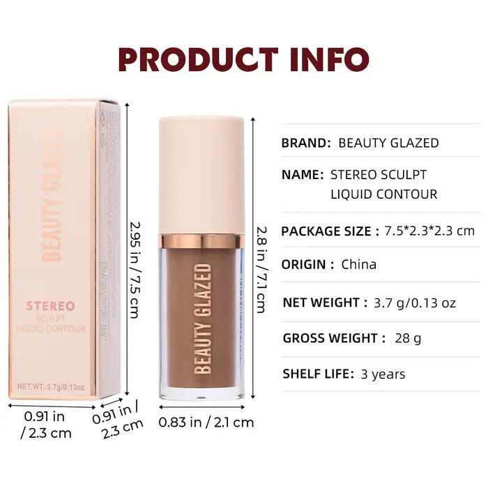 2025 beauté vitrée 2 couleurs liquide contour pour améliorer