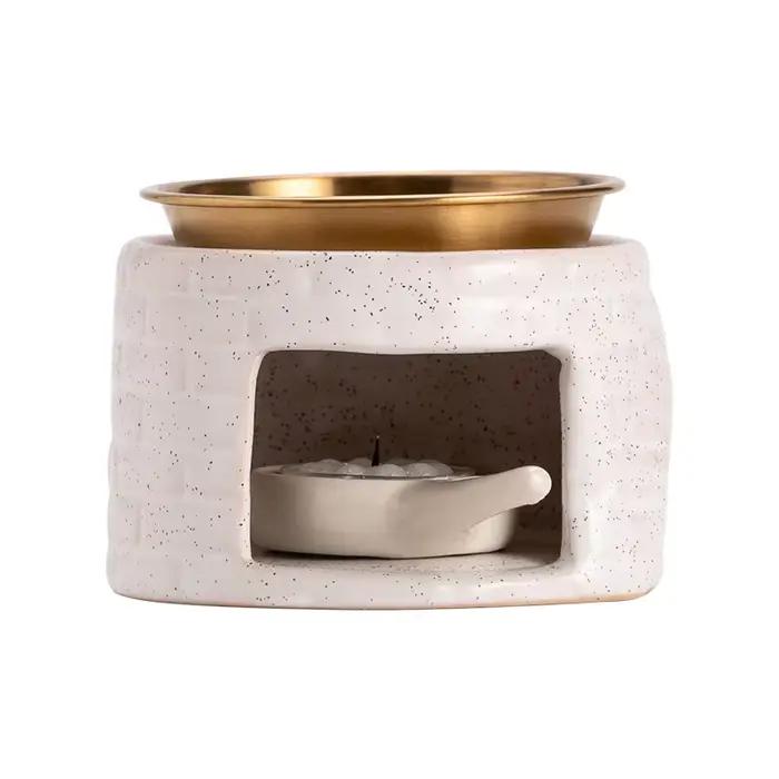 Diffuseur d'aromathérapie en céramique, chauffe-huile et chauffe-bougie pour usage domestique, encens, café en poudre, Relaxation, décor de salle de méditation