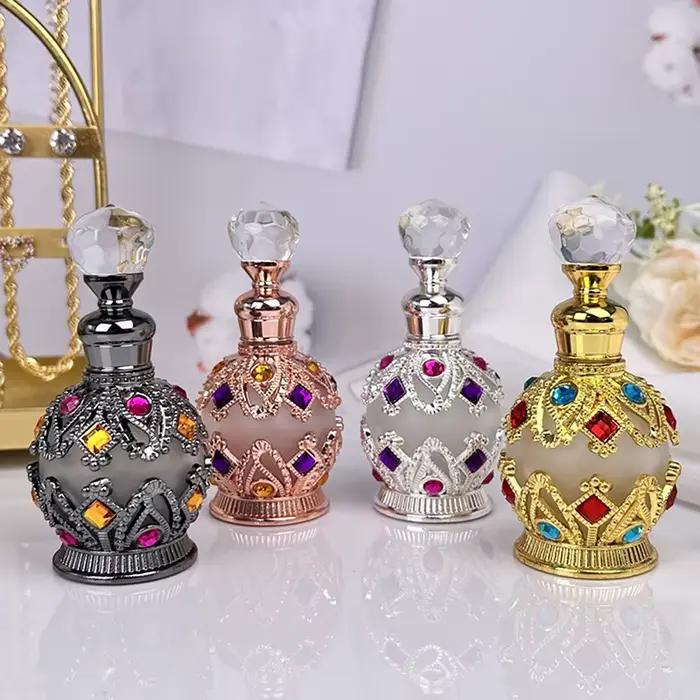 Bouteille de parfum à fente pour tous les jours, huile essentielle, style africain, stockage arabe, spécial Dubaï, salon de beauté, alliage, nouveau, 15ml, 2025