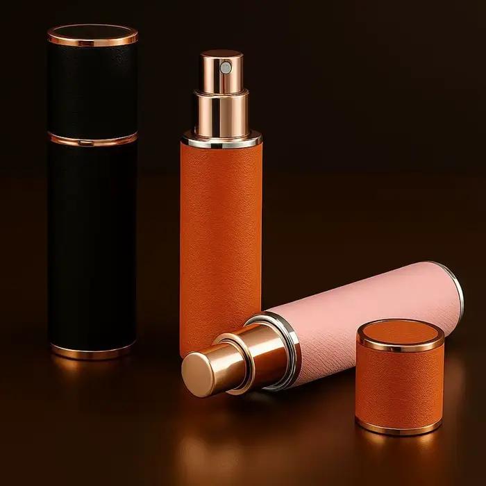 Bouteille de parfum en cuir PU à la mode
