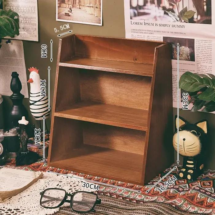 Organisateur de parfum en bois vintage-support de rangement multifonctionnel pour bureau