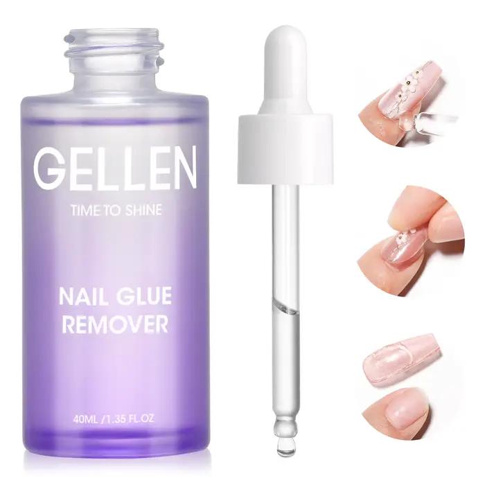 Dissolvant de colle à ongles 40ML pour faux ongles et capsules, sans acétone, solution douce pour le soin des ongles, fournitures de manucure