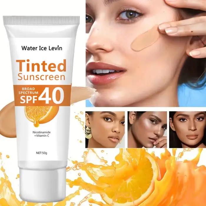 Lotion de protection solaire Orange, crème de soin pour la peau, blanchissante, hydratante pour le v