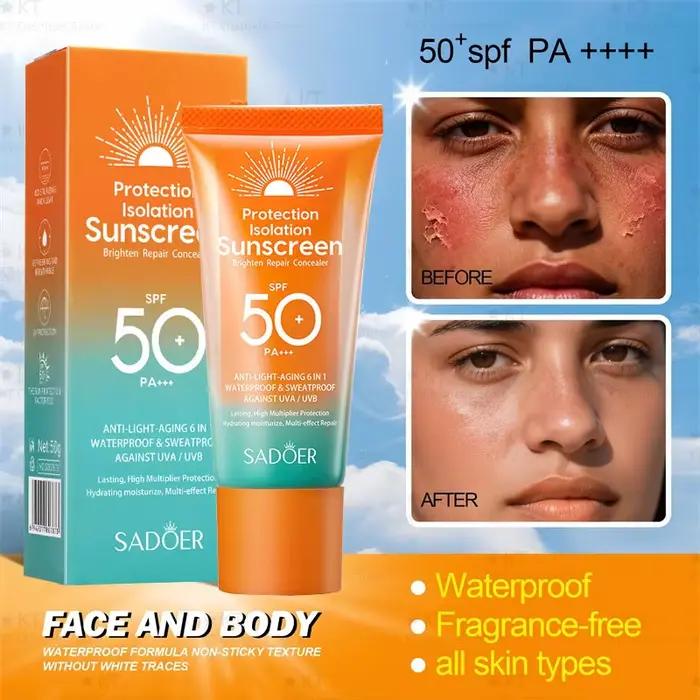 Crème solaire haute SPF50 + PA +++ pour le visage