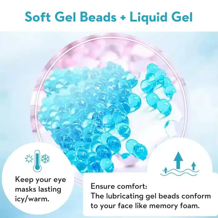 Masques pour les yeux et le visage, masque facial froid, compresse chaude et froide pour les cernes et les poches, masques rafraîchissants pour le visage pour femmes et hommes, outils de soin de la pe